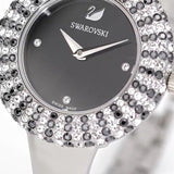 Swarovski Crystal Rose Black Dial Silver Steel Strap Watch for Women - 5484076 Authentic Buy Shop Now