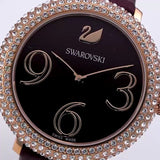 Swarovski Crystal Frost Red Dial Red Leather Strap Watch for Women - 5484064 Authentic Buy Shop Now