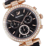 Swarovski Era Journey Chronograph Black Dial Black Leather Strap Watch for Women - 5295320 Authentic Buy Shop Now