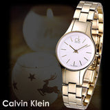 Calvin Klein Simplicity White Dial Gold Steel Strap Watch for Women - K4323212 Authentic Buy Shop Now