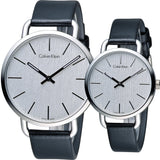 Calvin Klein Even White Dial Black Leather Strap Watch for Women - K7B211C6 Authentic Buy Shop Now