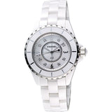 Chanel J12 Diamonds Quartz Ceramic White Dial White Steel Strap Watch for Women - J12 H2422 Authentic Buy Shop Now