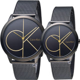 Calvin Klein Minimal Black Dial Black Mesh Bracelet Watch for Men - K3M214X1 Authentic Buy Shop Now