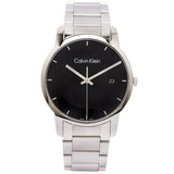 Calvin Klein City Chronograph Black Dial Silver Steel Strap Watch for Men - K2G2G14Y Authentic Buy Shop Now