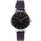 Calvin Klein Even Black Dial Black Leather Strap Watch for Women - K7B231C1 Authentic Buy Shop Now