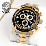 Versace V-Ray Chronograph Black Dial Two Tone Steel Strap Watch For Men - VE2I00421 Authentic Buy Shop Now