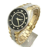 Michael Kors Lauryn Crystal Pave Black Dial Two Tone Steel Strap Watch For Women - MK4403 Authentic Buy Shop Now