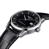 Tissot T Classic Luxury Powermatic 80 Black Dial Black Leather Strap Watch For Men - T086.408.16.051.00 Authentic Buy Shop Now