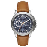 Michael Kors Ryker Chronograph Analog Blue Dial Brown Leather Strap Watch For Men - MK8518 Authentic Buy Shop Now