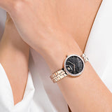 Swarovski Cosmopolitan Black Dial Rose Gold Steel Strap Watch for Women - 5517797 Authentic Buy Shop Now