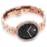 Swarovski Cosmopolitan Black Dial Rose Gold Steel Strap Watch for Women - 5517797 Authentic Buy Shop Now