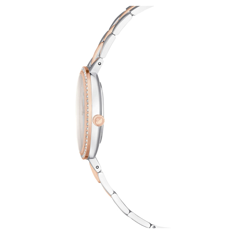 Swarovski Cosmopolitan Crystals Silver Dial Two Tone Steel Strap Watch for Women - 5644081 Authentic Buy Shop Now