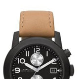 Marc Jacobs Larry Chronograph Black Dial Brown Leather Strap Watch for Men - MBM5053 Authentic Buy Shop Now