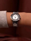 Guess Night Life Clear Silver Dial Silver Steel Strap Watch for Women - GW0470L1 Authentic Buy Shop Now