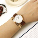 Daniel Wellington Classy St Mawes White Dial Brown Leather Strap Watch For Women - DW00100075 Authentic Buy Shop Now