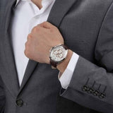 Hugo Boss Driver Quartz Silver Dial Brown Leather Strap Watch For Men - HB1512881 Authentic Buy Shop Now