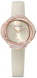 Swarovski Crystal Flower Grey Dial Grey Leather Strap Watch for for Women - 5552424 Authentic Buy Shop Now