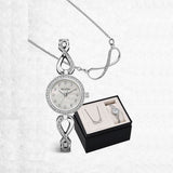 Bulova Crystals Quartz Mother of Pearl Dial Silver Steel Strap Watch for Women - 96X129 Authentic Buy Shop Now