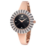 Swarovski Crystal Rose Black Dial Rose Gold Steel Strap Watch for Women - 5484050 Authentic Buy Shop Now