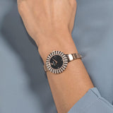 Swarovski Crystal Rose Black Dial Rose Gold Steel Strap Watch for Women - 5484050 Authentic Buy Shop Now