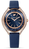 Swarovski Crystalline Aura Blue Dial Blue Leather Strap Watch for Women - 5519447 Authentic Buy Shop Now