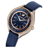 Swarovski Crystalline Aura Blue Dial Blue Leather Strap Watch for Women - 5519447 Authentic Buy Shop Now