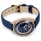 Swarovski Crystalline Aura Blue Dial Blue Leather Strap Watch for Women - 5519447 Authentic Buy Shop Now