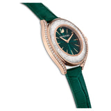 Swarovski Crystalline Aura Green Dial Green Leather Strap Watch for Women - 5644078 Authentic Buy Shop Now