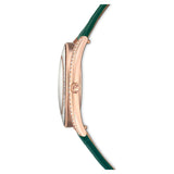 Swarovski Crystalline Aura Green Dial Green Leather Strap Watch for Women - 5644078 Authentic Buy Shop Now