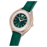Swarovski Crystalline Aura Green Dial Green Leather Strap Watch for Women - 5644078 Authentic Buy Shop Now