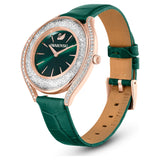 Swarovski Crystalline Aura Green Dial Green Leather Strap Watch for Women - 5644078 Authentic Buy Shop Now