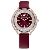 Swarovski Crystalline Aura Red Dial Red Leather Strap Watch for Women - 5558637 Authentic Buy Shop Now