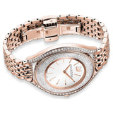 Swarovski Crystalline Aura Silver Dial Rose Gold Steel Strap Watch for Women - 5519459 Authentic Buy Shop Now
