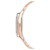 Swarovski Crystalline Aura Silver Dial Rose Gold Steel Strap Watch for Women - 5519459 Authentic Buy Shop Now