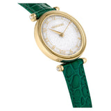 Swarovski Crystalline Wonder Silver Dial Green Leather Strap Watch for Women - 5656893 Authentic Buy Shop Now