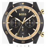 Hugo Boss Santiago Black Dial Black Nylon Strap Watch for Men - 1513935 Authentic Buy Shop Now