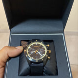 Hugo Boss Santiago Black Dial Black Nylon Strap Watch for Men - 1513935 Authentic Buy Shop Now