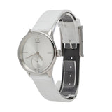 Calvin Klein Accent Silver Dial White Leather Strap Watch for Women - K2Y231K6 Authentic Buy Shop Now