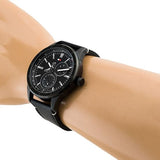 Tommy Hilfiger Austin Black Dial Black Leather Strap Watch for Men - 1791638 Authentic Buy Shop Now