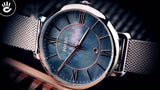 Fossil Jacqueline Mother of Pearl Blue Dial Silver Mesh Strap Watch for Women - ES4322 Authentic Buy Shop Now