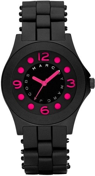 Marc Jacobs Pelly Black Dial Black Silicone Strap Watch for Women - MBM2508 Authentic Buy Shop Now