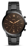 Fossil Neutra Chronograph Black Dial Black Steel Strap Watch for Men - FS5525 Authentic Buy Shop Now
