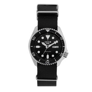 Seiko 5 Sports SKX Automatic Black Dial Black NATO Strap Watch For Men - SRPD55K3 Authentic Buy Shop Now