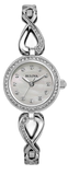 Bulova Crystals Quartz Mother of Pearl Dial Silver Steel Strap Watch for Women - 96X129 Authentic Buy Shop Now