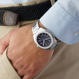 Gucci GG2570 Quartz Blue Dial Silver Steel Strap Watch For Men - YA142303 Authentic Buy Shop Now