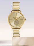 Michael Kors Portia Gold Dial Gold Steel Strap Watch for Women - MK3639 Authentic Buy Shop Now