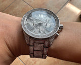 Michael Kors Wren Chronograph Crystals Silver Dial Silver Steel Strap Watch For Women - MK6317 Authentic Buy Shop Now