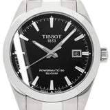 Tissot Gentleman Powermatic 80 Silicium Black Dial Silver Steel Strap Watch For Men - T127.407.11.051.00 Authentic Buy Shop Now