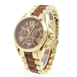 Michael Kors Bradshaw Chronograph Burgundy Dial Two Tone Steel Strap For Women - MK6269 Authentic Buy Shop Now