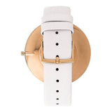 Calvin Klein Full Moon White Dial White Leather Strap Watch for Women - K8Y236L6 Authentic Buy Shop Now